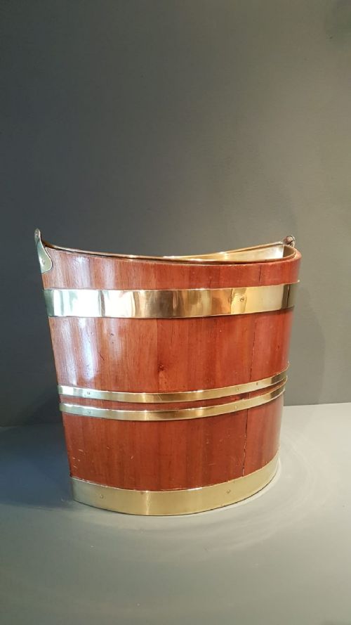 George III Mahogany Peat Bucket