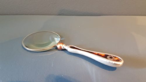 Silver and Tortoise Shell Handle Magnifying Glass