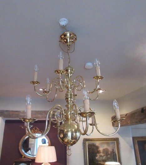 Antique Edwardian Two Tier Chandelier