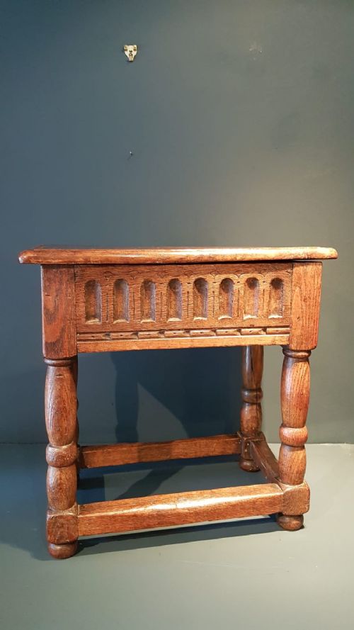 George I Style Oak Box Stool
