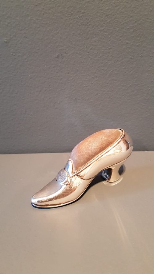Silver Shoe Pin Cushion