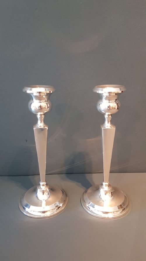 Pair of Edwardian Silver Candlesticks