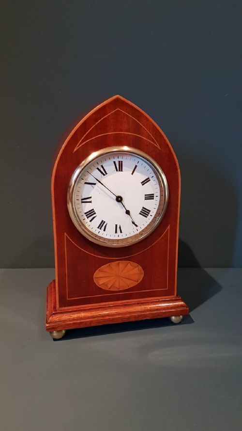 Edwardian Inlaid Mantel Clock