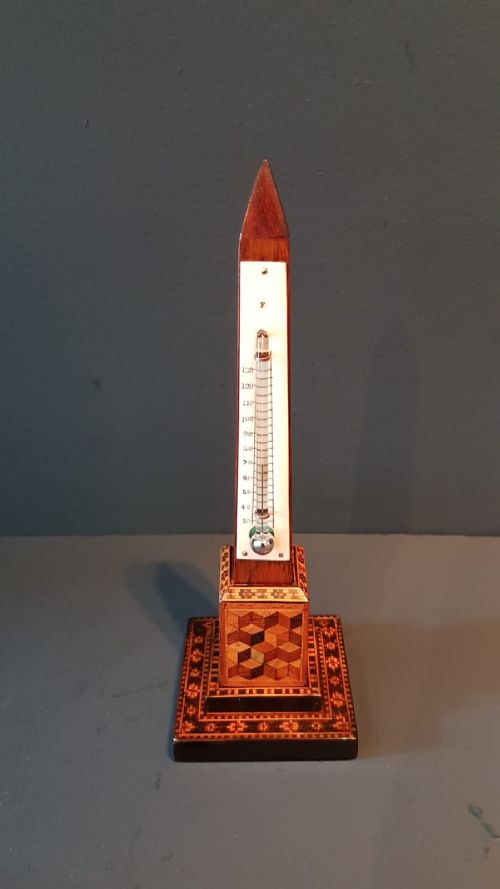 Victorian Tumbridge Ware Desk Top Thermometer