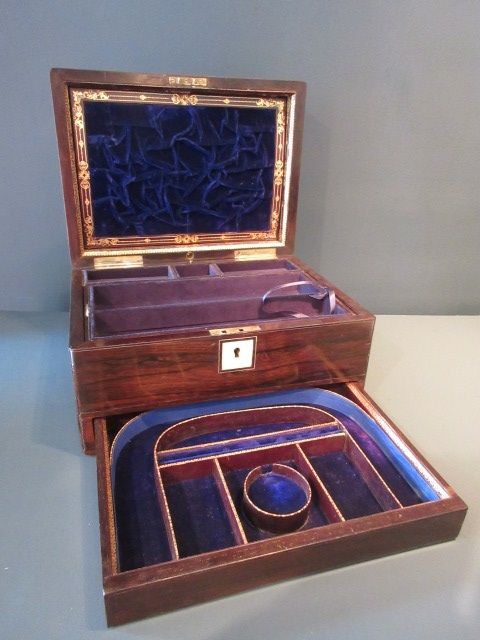 Superb Mid Victorian Rosewood Jewellery Box