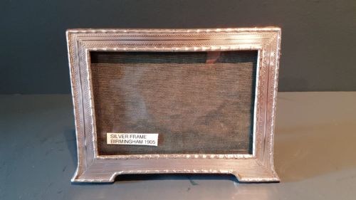 Edwardian Engraved Silver Photo Frame