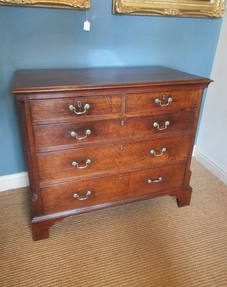 Fine George III Period Solid Walnut Chest of Drawers