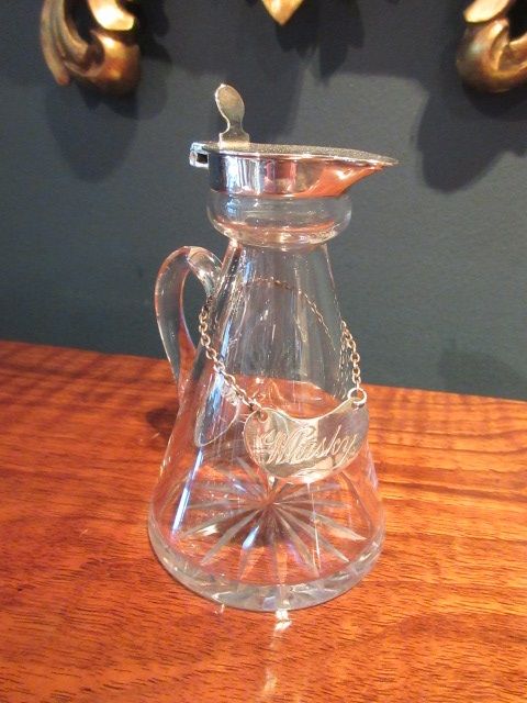 George V Period Silver Whisky Noggin Decanter