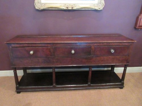 George III Period Open Pot Board Dresser.c.1750