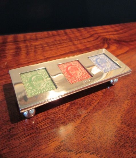 Immaculate Antique Silver Triple Stamp Box