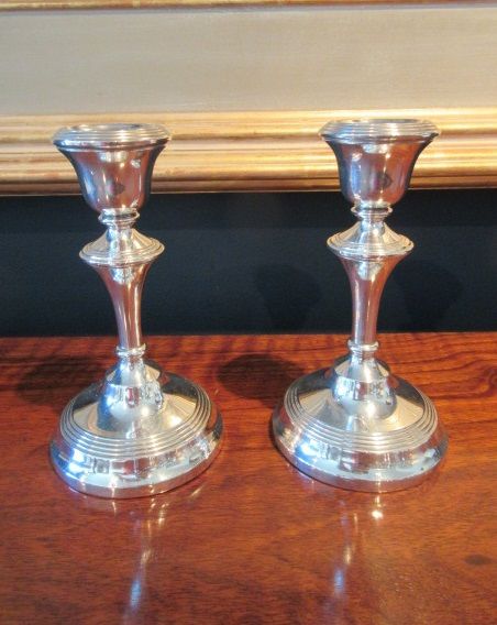 Pair of George V Period Silver Candlesticks