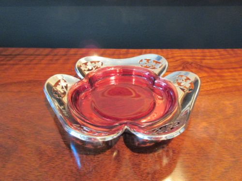 George V Period Silver Shamrock Tray