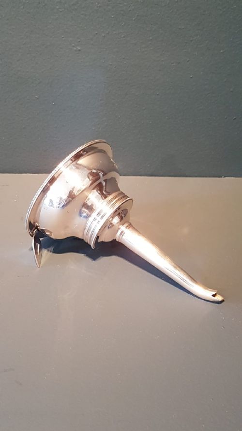 Rare George III Solid Silver Wine Funnel