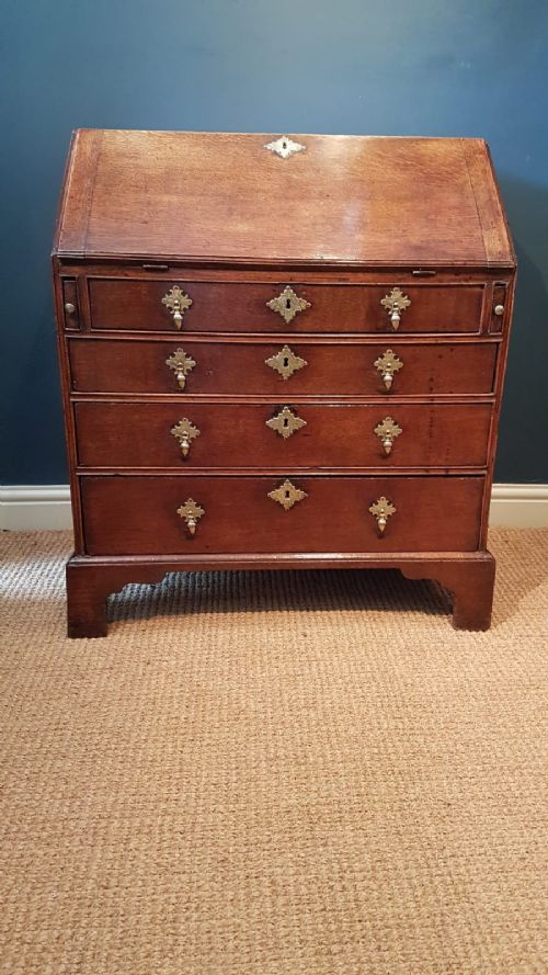 Superb Original Small George II Oak Bureau