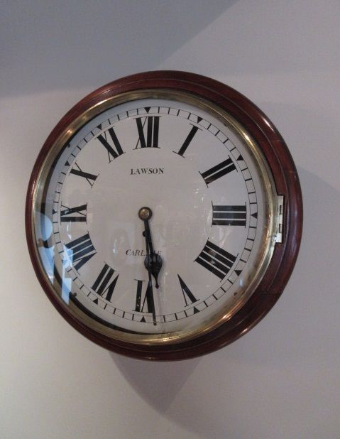 Antique Single Fusee 14" Dial Carlisle Wall Clock