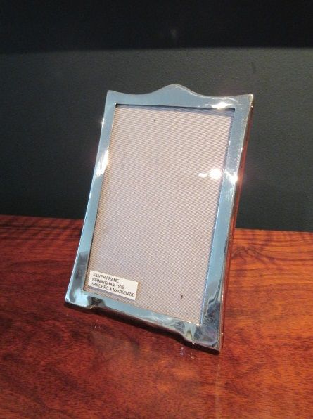 George V Period Silver Shaped Top Photo Frame