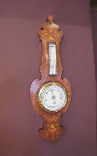 Antique Sheraton Inlaid Banjo Barometer