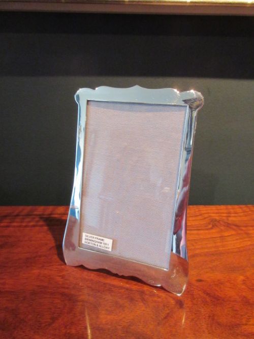 George V Period Silver Shaped Photo Frame