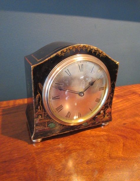 Edwardian Period Chinioserie Mantel Clock