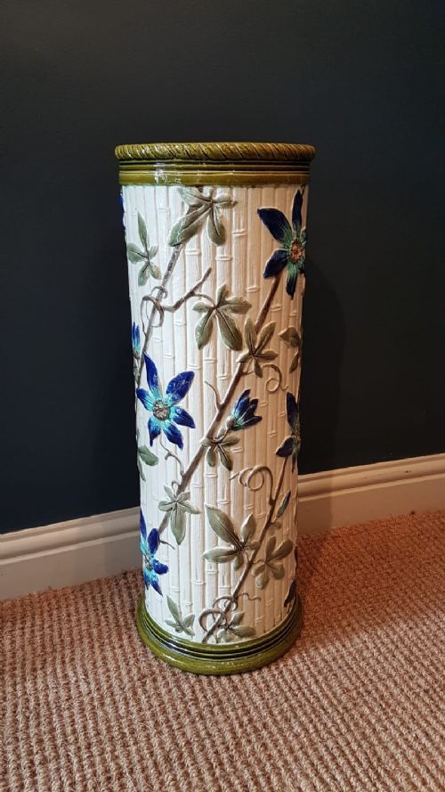 Burmantofts Faience Pottery Stick Stand