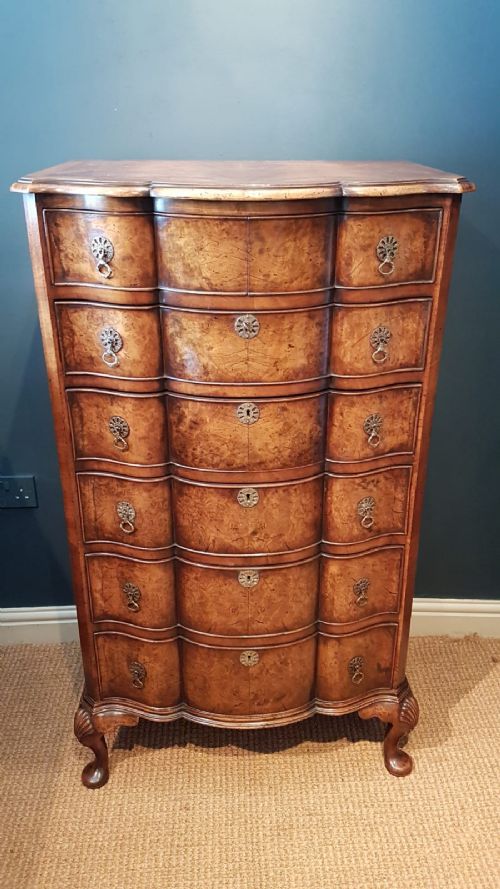 Fine 19th Century Burr Walnut Tallboy