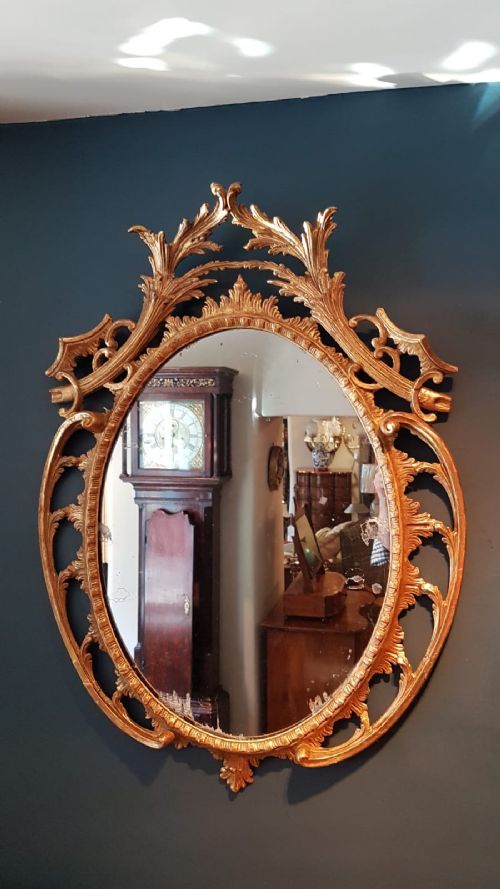 Victorian Timber Gilt Oval Mirror