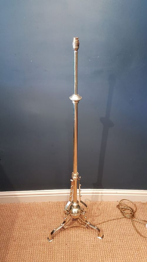 Edwardian Brass Lamp Standard