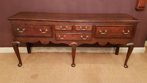Fine George III Oak Cabriole Leg Dresser