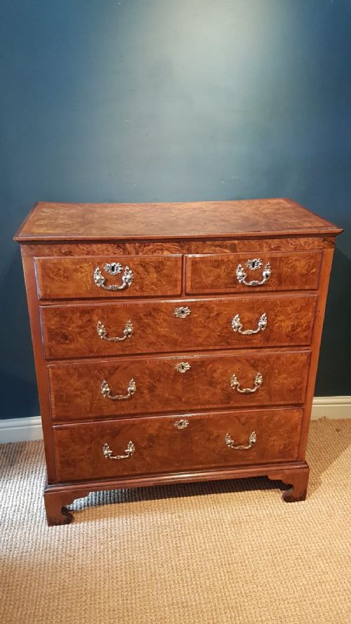 Superb Quality Victorian Burr Walnut Chest of Drawers