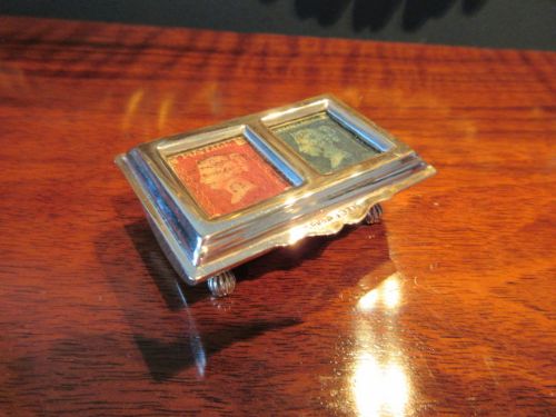 Immaculate Antique Silver Double Stamp Box