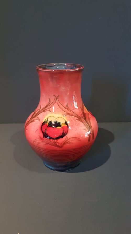 Rare Moorcroft Flambe Big Poppy Vase