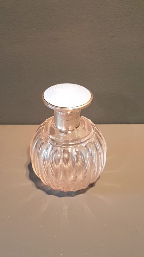 Antique Silver and Enamel Topped Scent Bottle