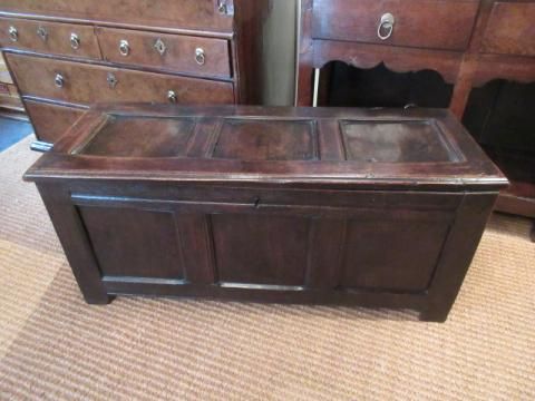 George I Period Oak Six Plank Coffer