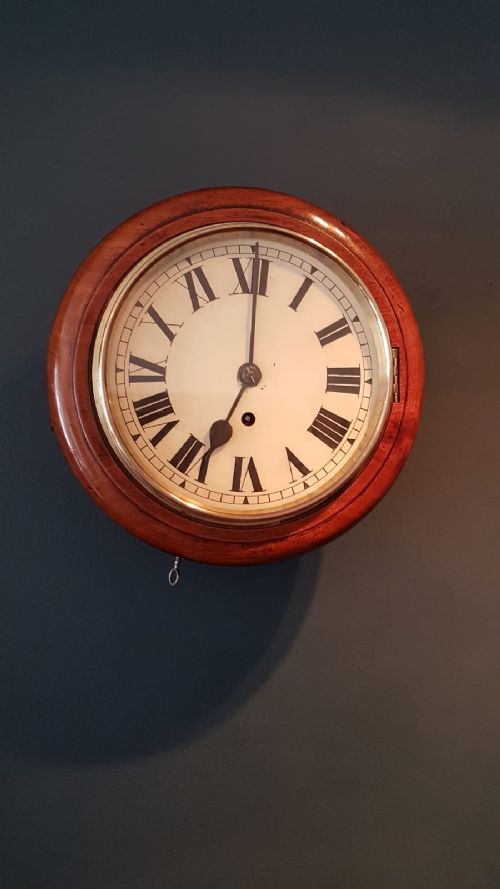 Victorian Mahogany 8" Fusee Dial Clock