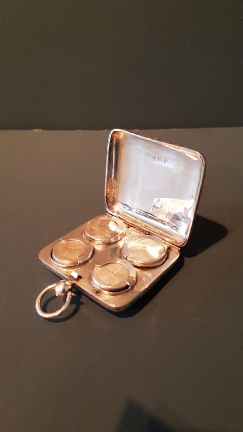 Rare Edwardian Silver Quadruple Sovereign Case