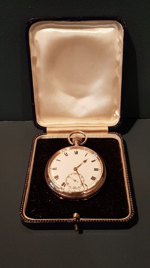 Antique 9ct Gold Swiss Pocket Watch