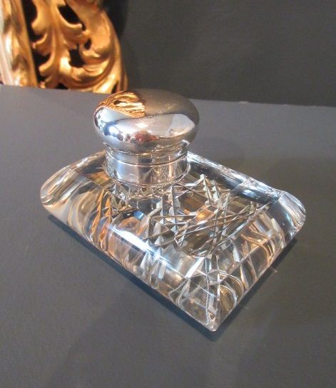 George V Period Solid Silver Pen & Ink Stand