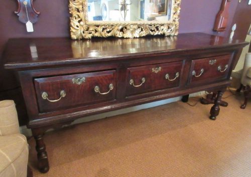 George II Period Oak Three Drawer Dresser