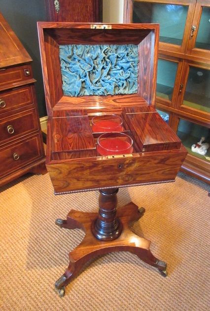 Fine Regency Period Rosewood Teapoy