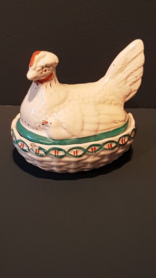 Rare Antique Miniature Egg Dish