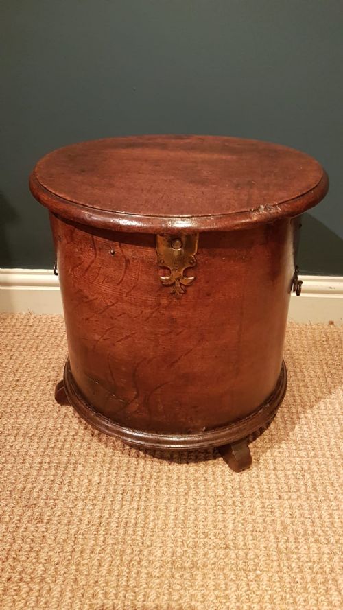 Unusual George III Oak Circular Close Stool