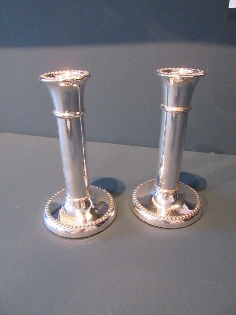Pair of Edwardian Period Silver Candlesticks