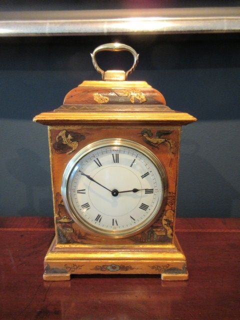 Superb Antique Chinioserie Bracket Style Mantel Clock