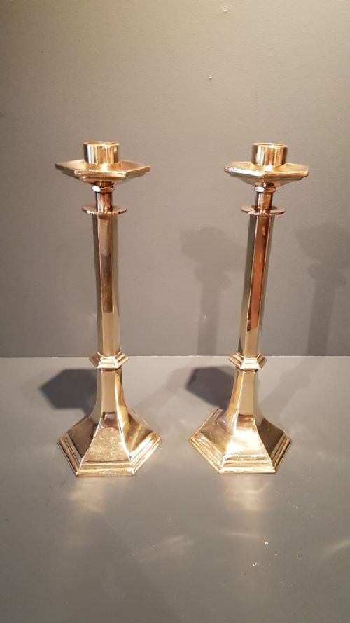 Pair of Mid Victorian Cast Candlesticks