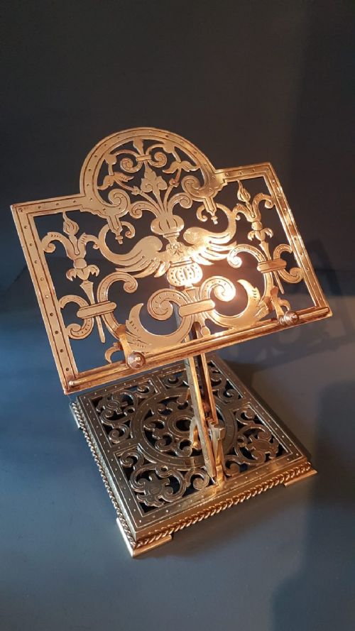 Victorian Brass Book Easel