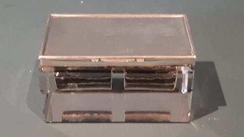 Edwardian Silver and Cut Crystal Stamp Box