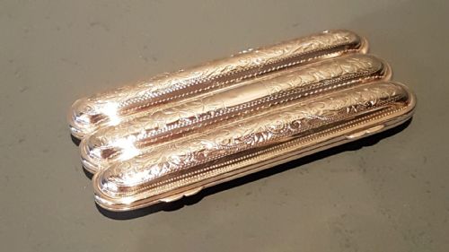 Victorian Engraved Silver Cigar Case