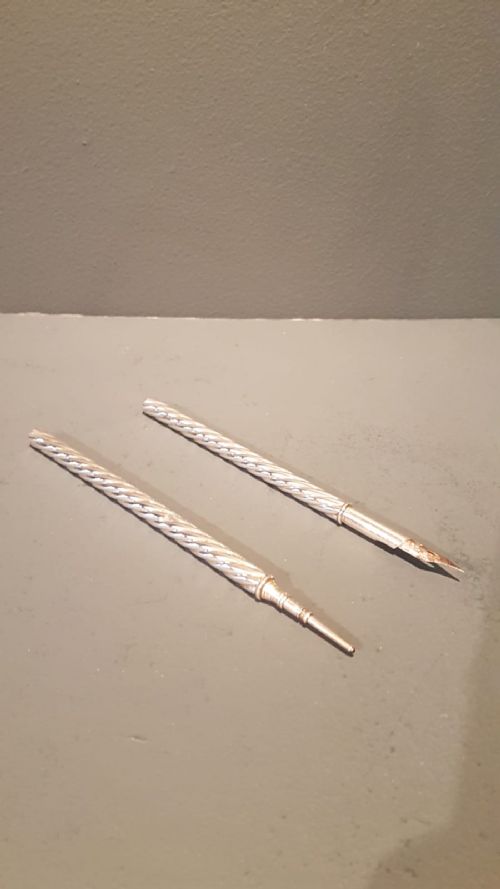 Victorian Silver Pencil and Matching Pen