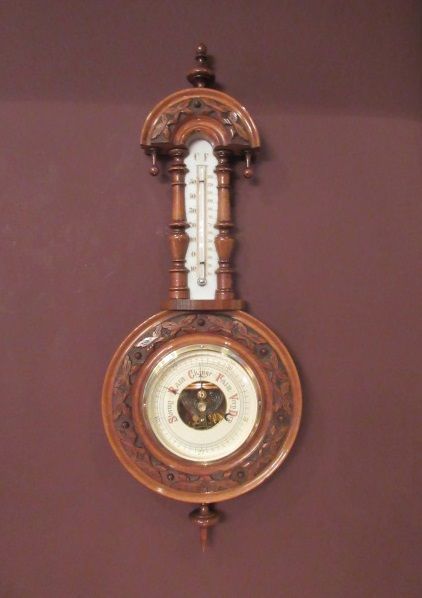 Antique Walnut 'Pendant' Small Banjo Barometer