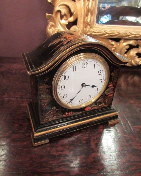 Superb Antique Chinoiserie 8 Day Mantel Clock